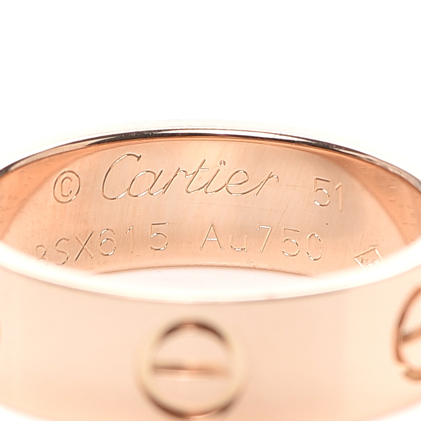 18K Pink Gold 5.5mm LOVE Ring 51 5.75