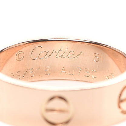 Cartier 18K Pink Gold 5.5mm LOVE Ring 51 5.75 4 of 5