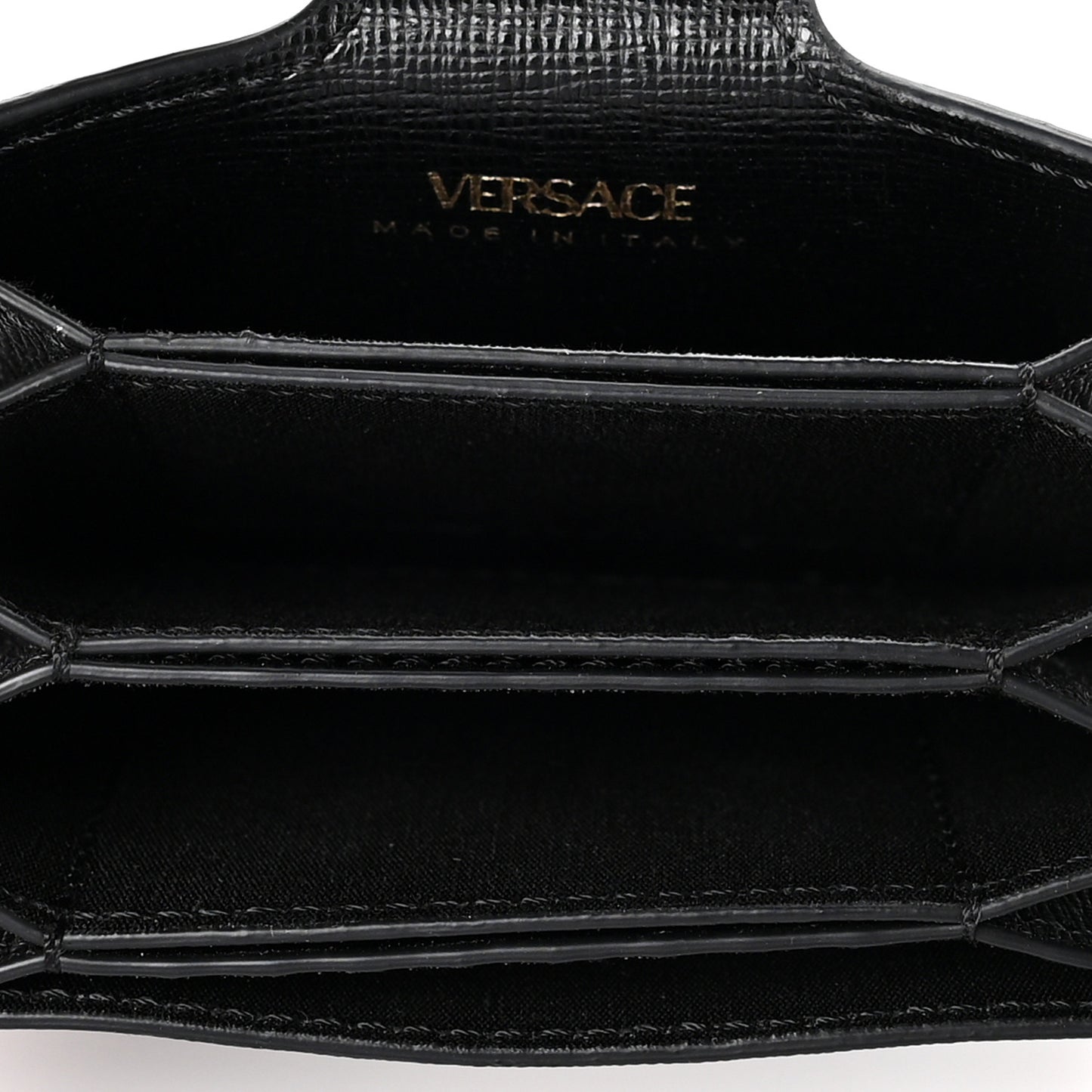 Calfskin Virtus Gusset Wallet Black