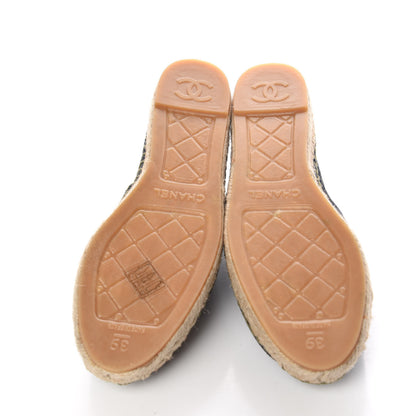 Chanel Fabric CC Espadrilles 39 Blue Green 5 of 10