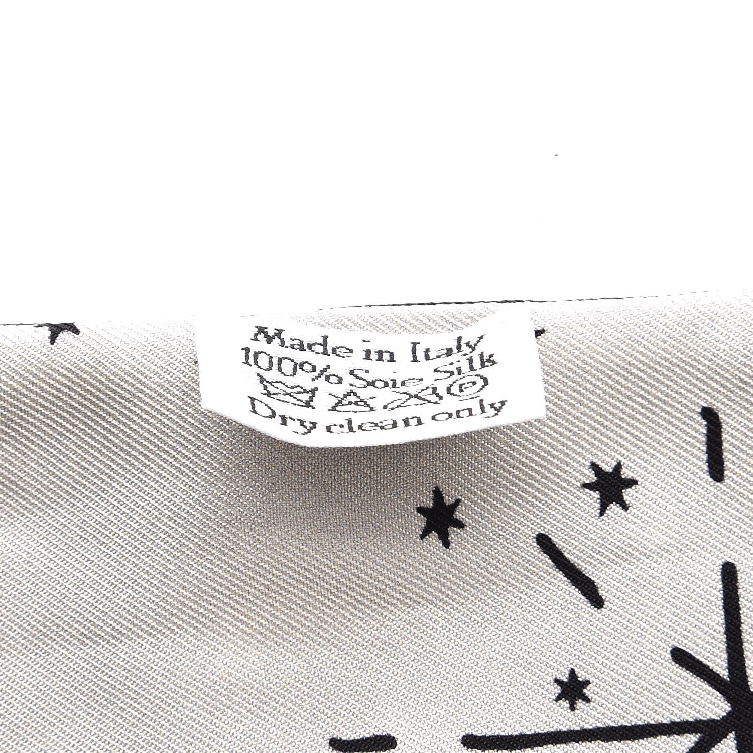 Christian Dior Silk Zodiac Aries Mitzah Scarf Black 4 of 5