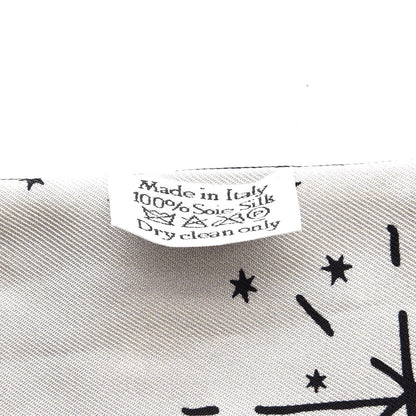 Christian Dior Silk Zodiac Aries Mitzah Scarf Black 4 of 5