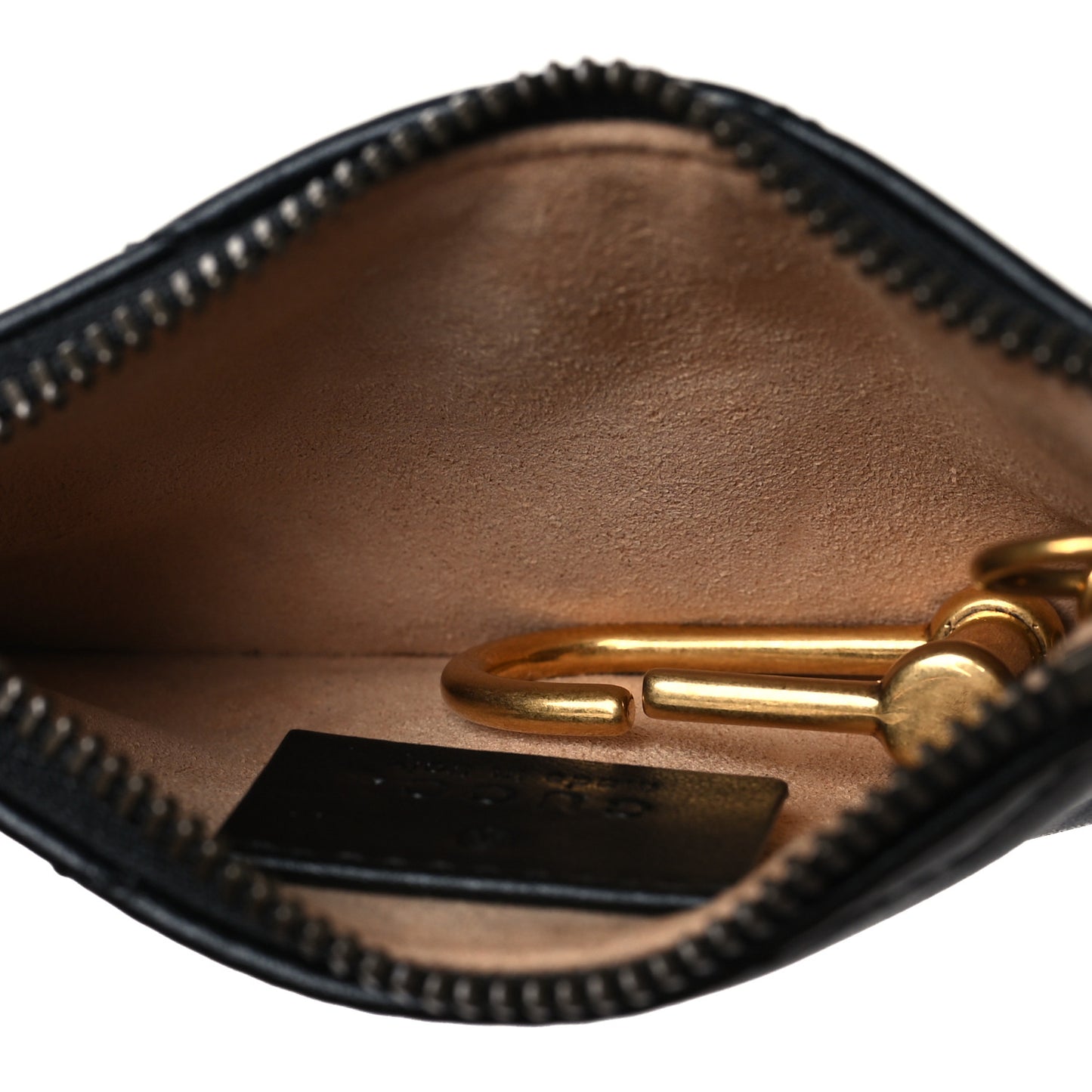 Calfskin Matelasse GG Marmont Key Case Black