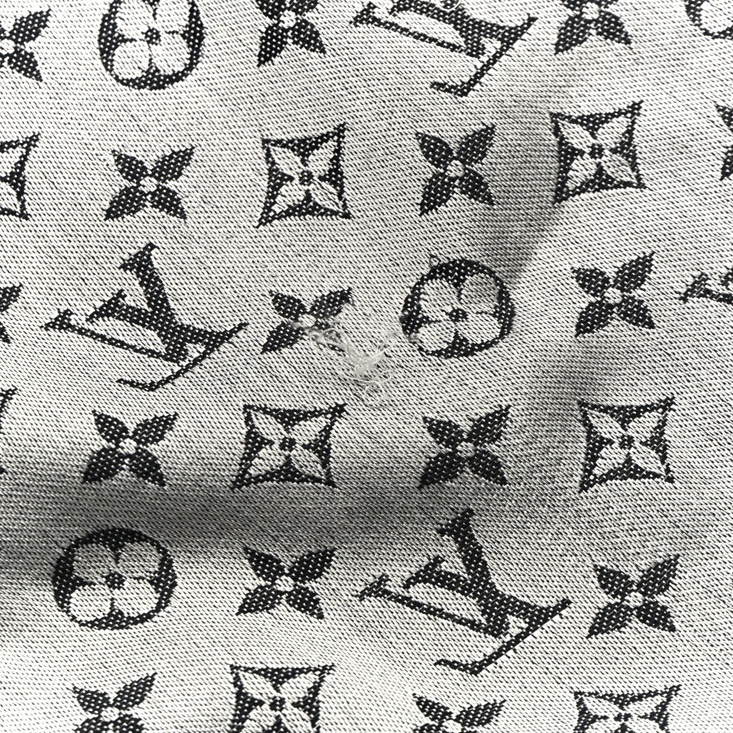 Louis Vuitton Silk Wool Monogram Denim Shawl Black 6 of 6