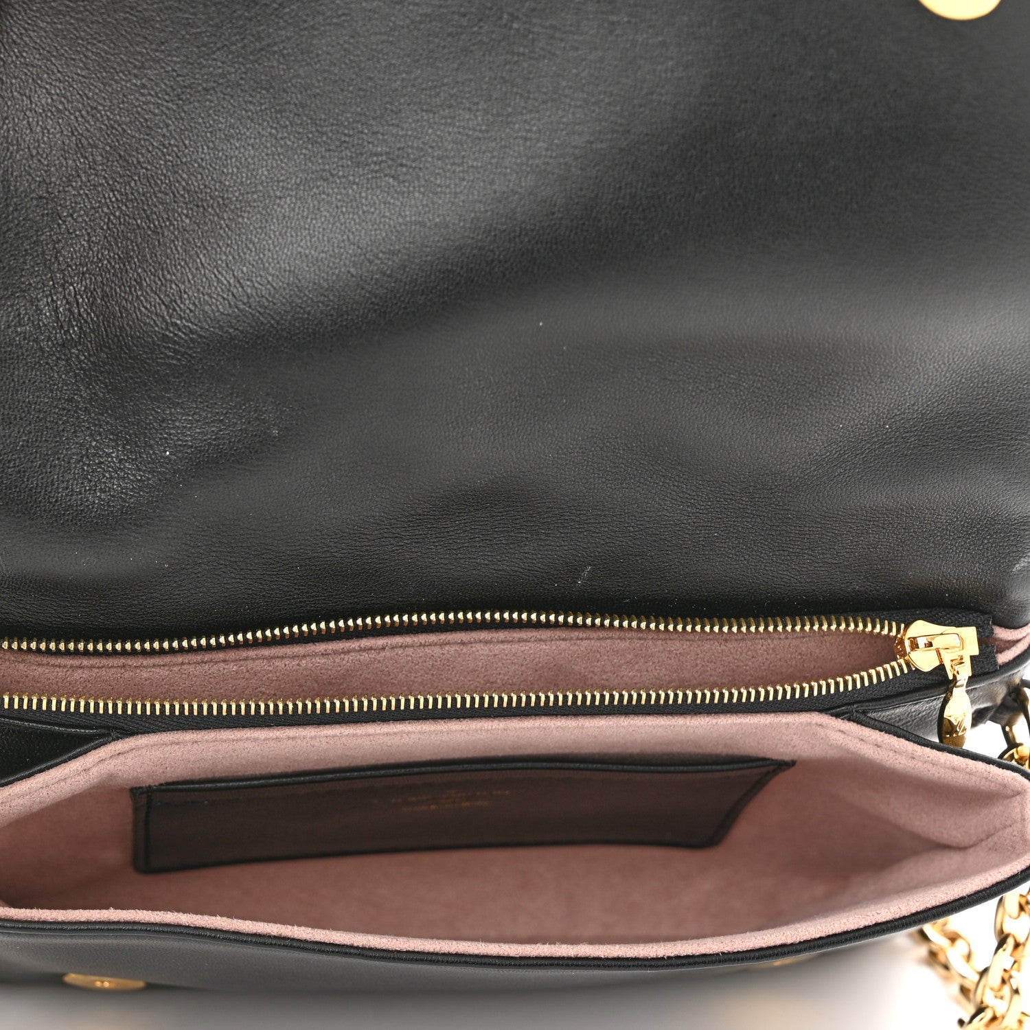 Louis Vuitton Lambskin Embossed Monogram Pochette Coussin Black 5 of 11