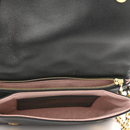 Louis Vuitton Lambskin Embossed Monogram Pochette Coussin Black 5 of 11