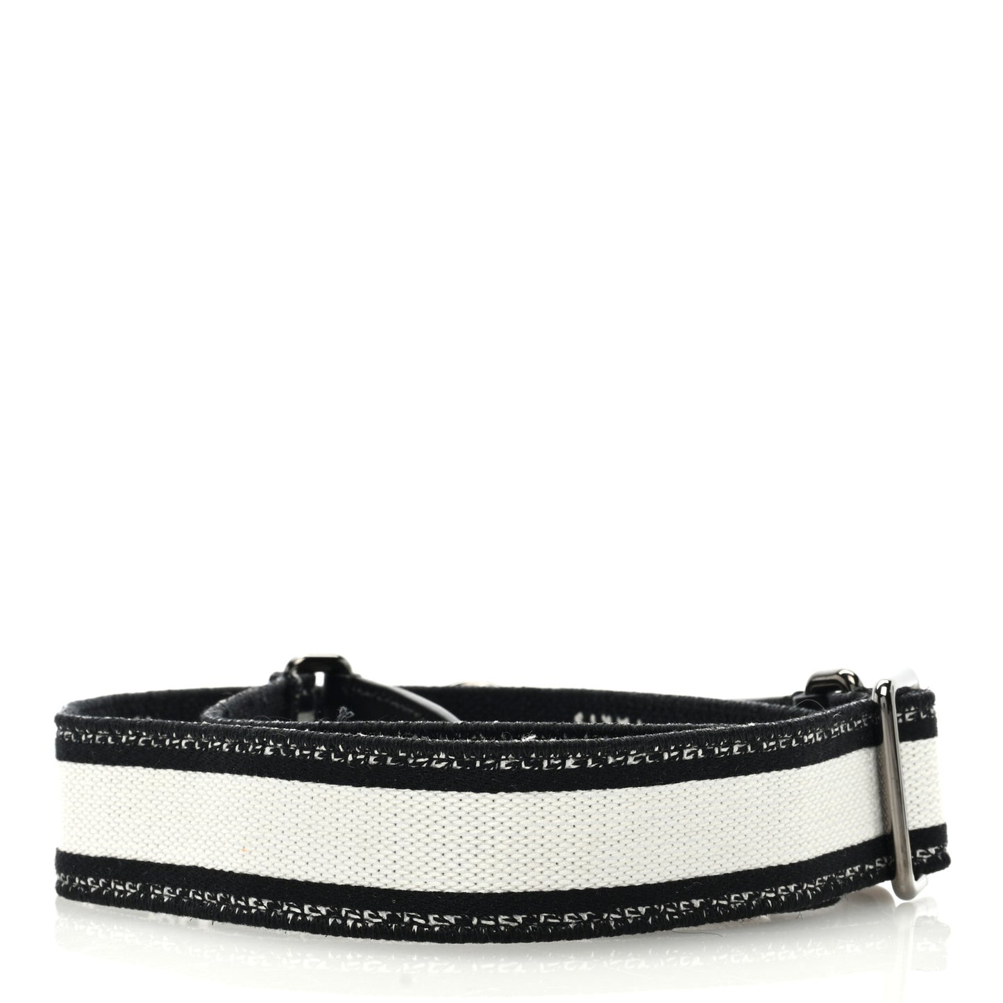 Canvas Embroidered Shoulder Strap Black Ultramatte