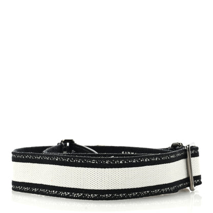 Christian Dior Canvas Embroidered Shoulder Strap Black Ultramatte 2 of 4