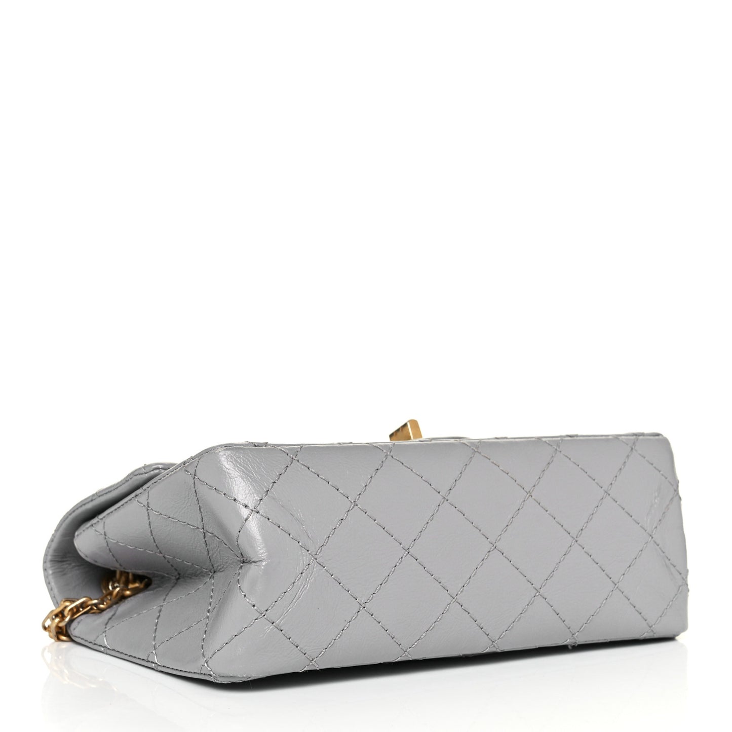 Aged Calfskin Quilted 2.55 Reissue Mini Flap Grey
