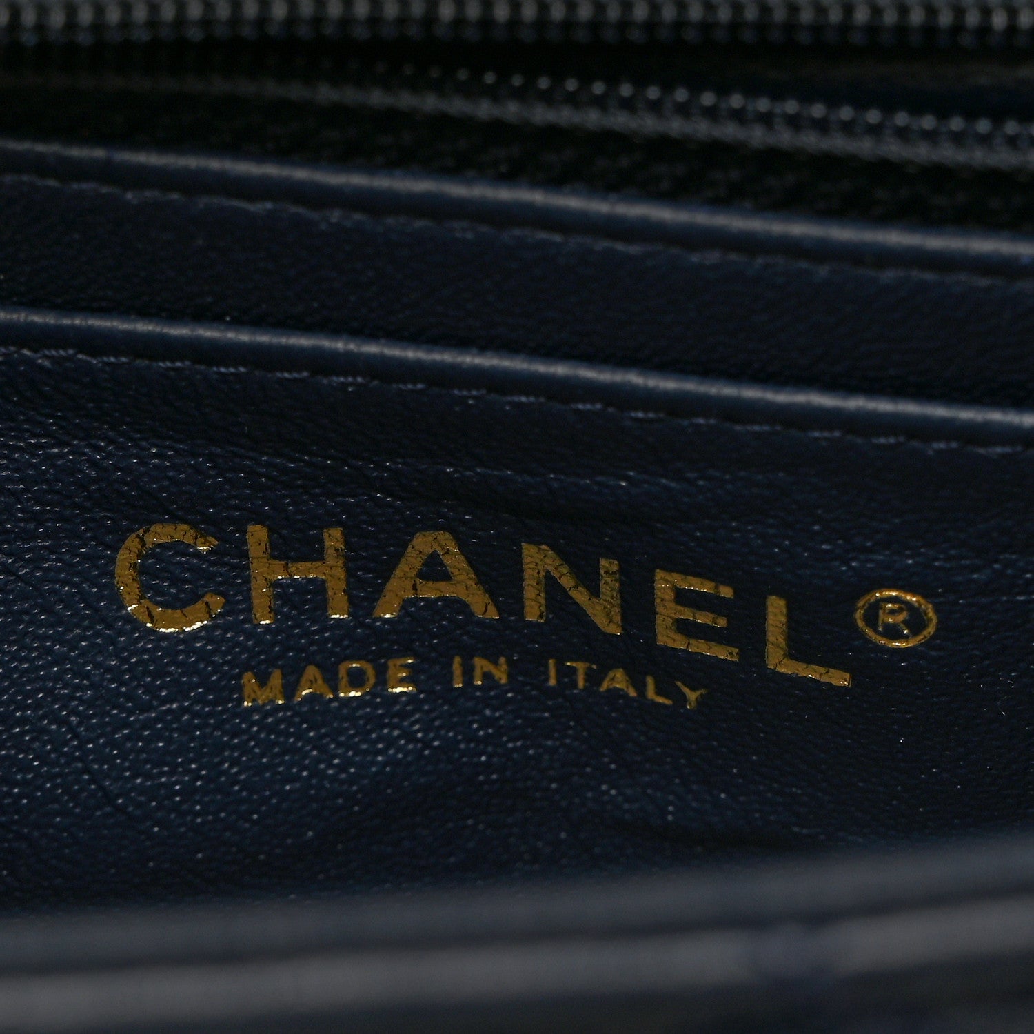 Chanel Lambskin Quilted Mini Rectangular Flap Dark Blue 6 of 10