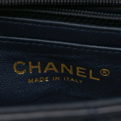 Chanel Lambskin Quilted Mini Rectangular Flap Dark Blue 6 of 10
