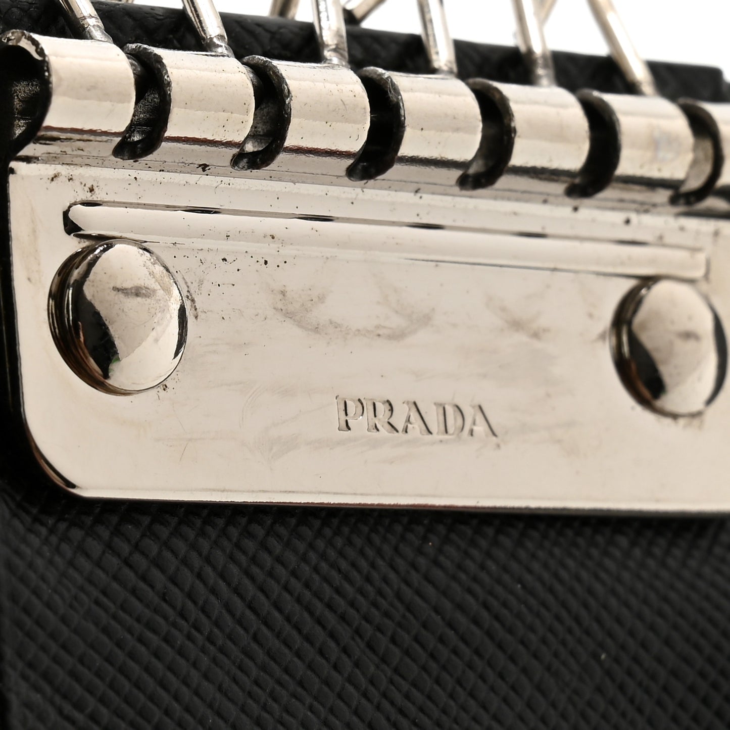 Saffiano 6 Key Holder Black