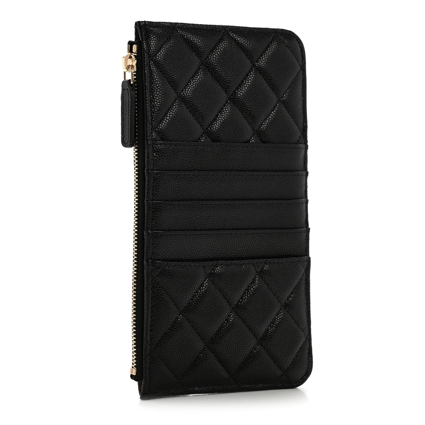 Caviar Quilted Classic iPhone Pouch Black