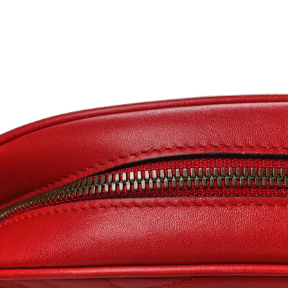 Gucci Calfskin Matelasse GG Marmont Belt Bag 85 34 Hibiscus Red 12 of 14