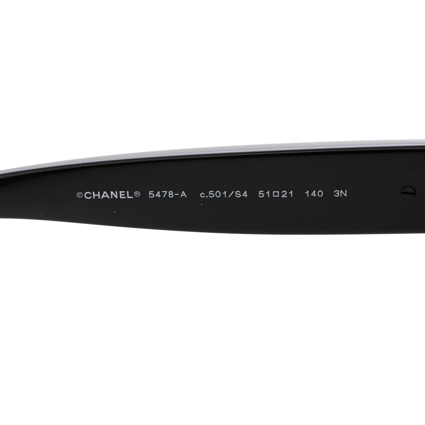Acetate Square CC Heart Sunglasses 5478-A Black