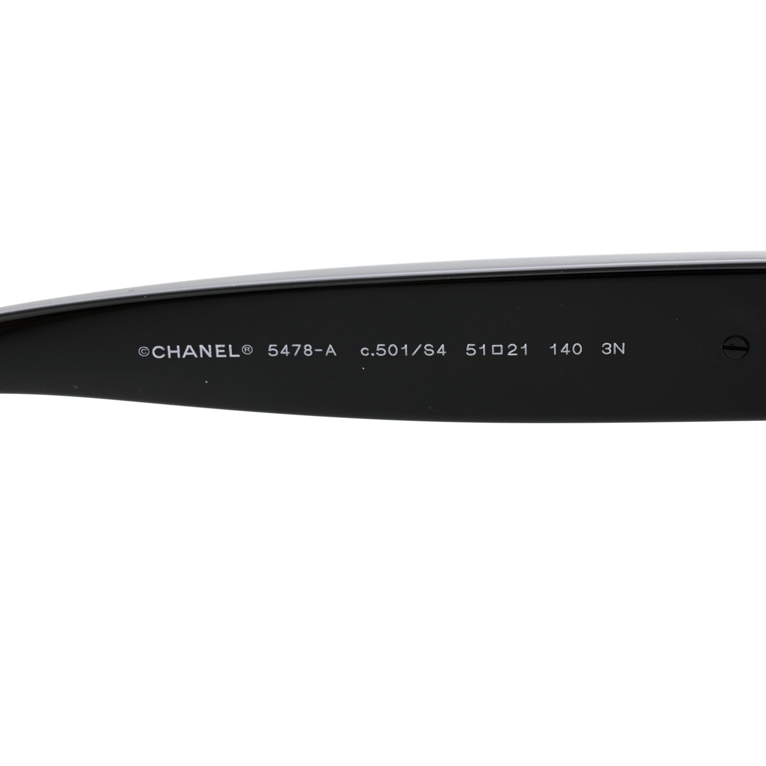 Chanel Acetate Square CC Heart Sunglasses 5478-A Black 5 of 8