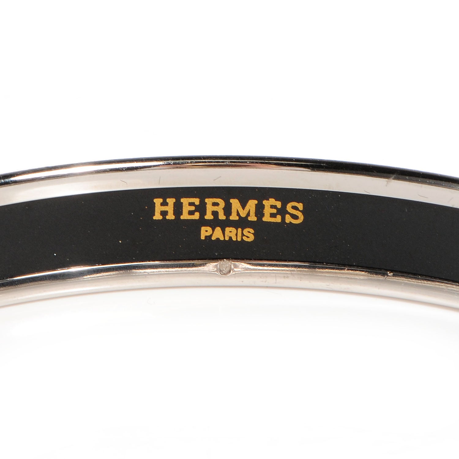 Hermes Enamel Printed Recherche H Narrow Bracelet 70 Black 3 of 6