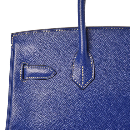 Hermes Epsom Candy Birkin 30 Bleu Electrique Mykonos 25 of 32