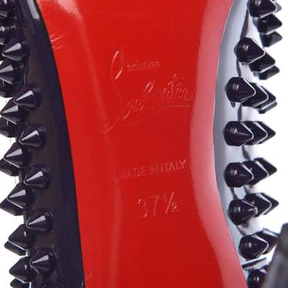 Christian Louboutin Patent Pigalle Spikes 100 Pumps 37.5 Iris 8 of 14
