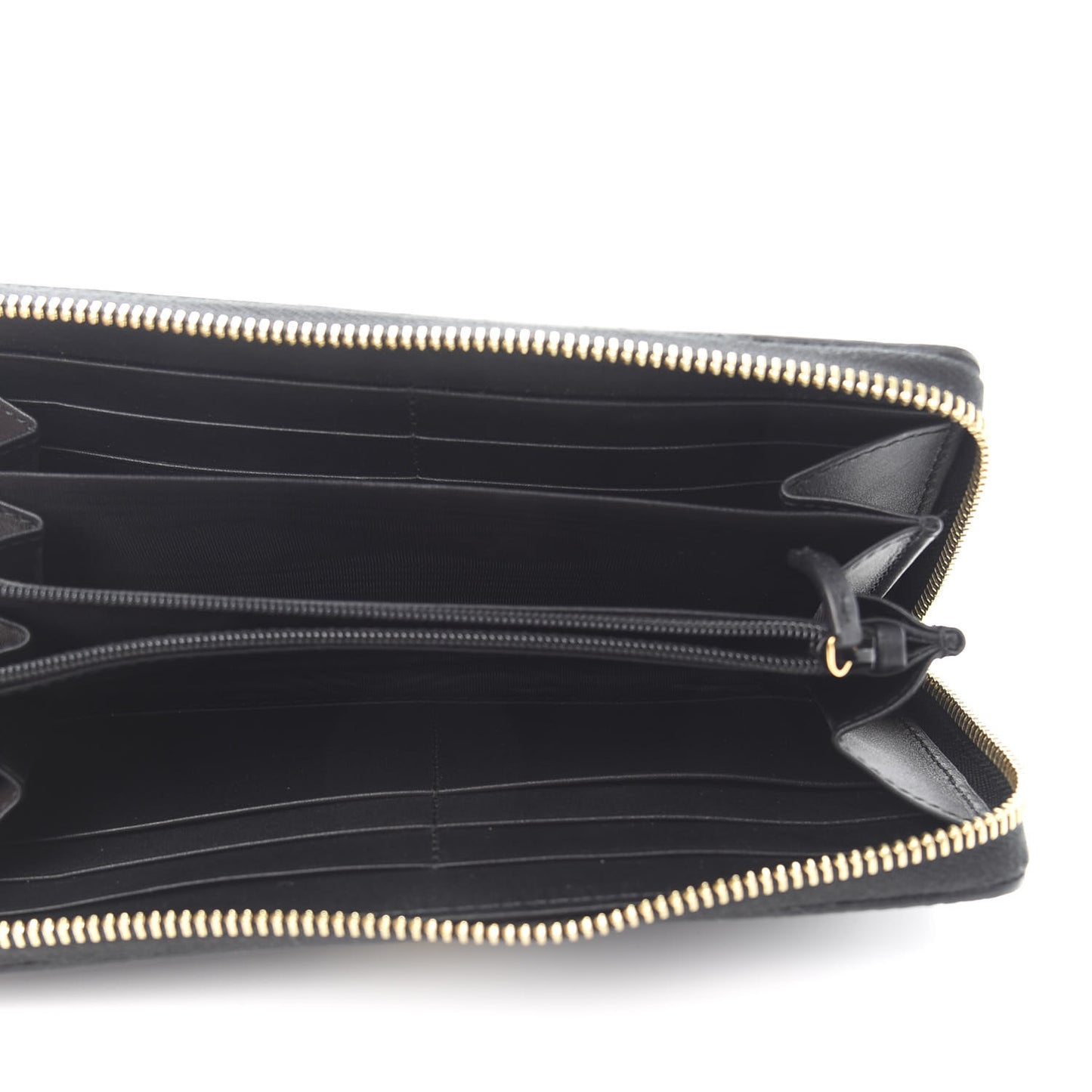 Suede Patent GG Web Ophidia Zip Around Wallet Black