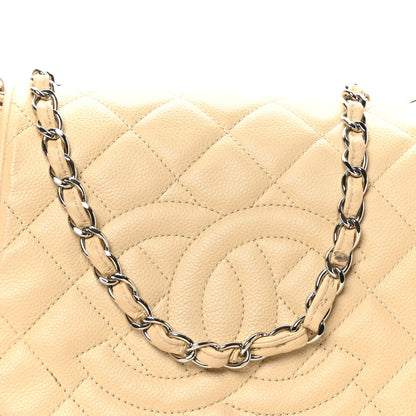 Chanel Caviar Quilted Timeless Accordion Flap Light Beige 8 of 11