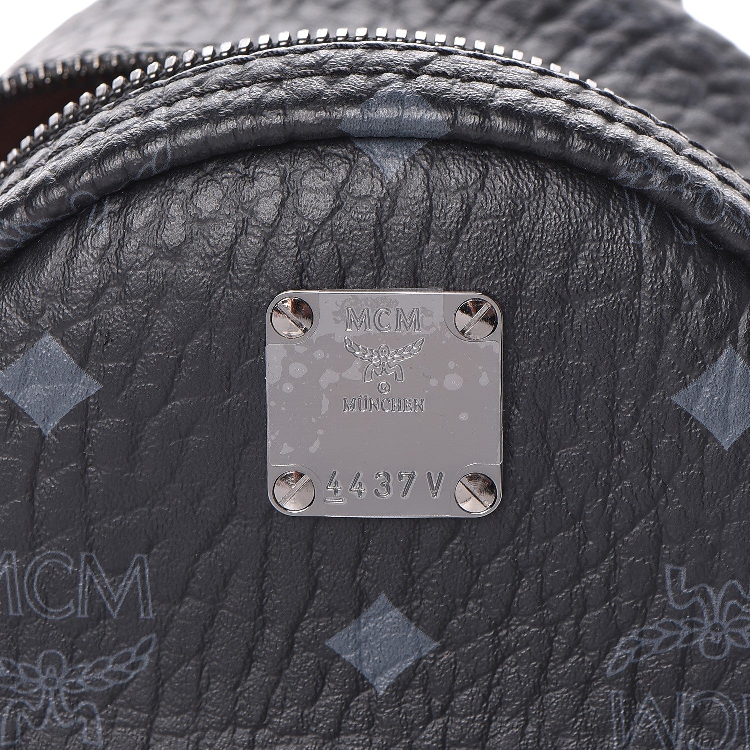 MCM Visetos Studded X-Mini Bebe Boo Backpack Black 8 of 13