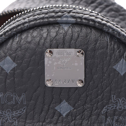 MCM Visetos Studded X-Mini Bebe Boo Backpack Black 8 of 13