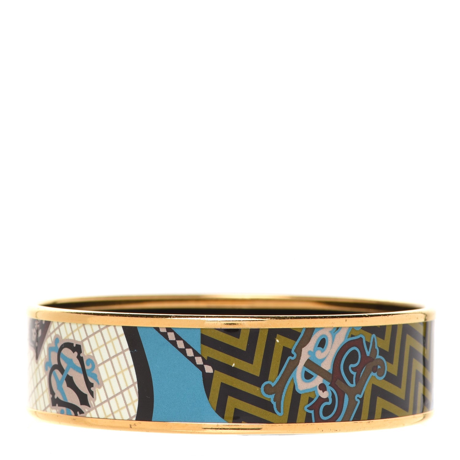 Hermes Enamel Printed Wide Bracelet 70 3 of 5