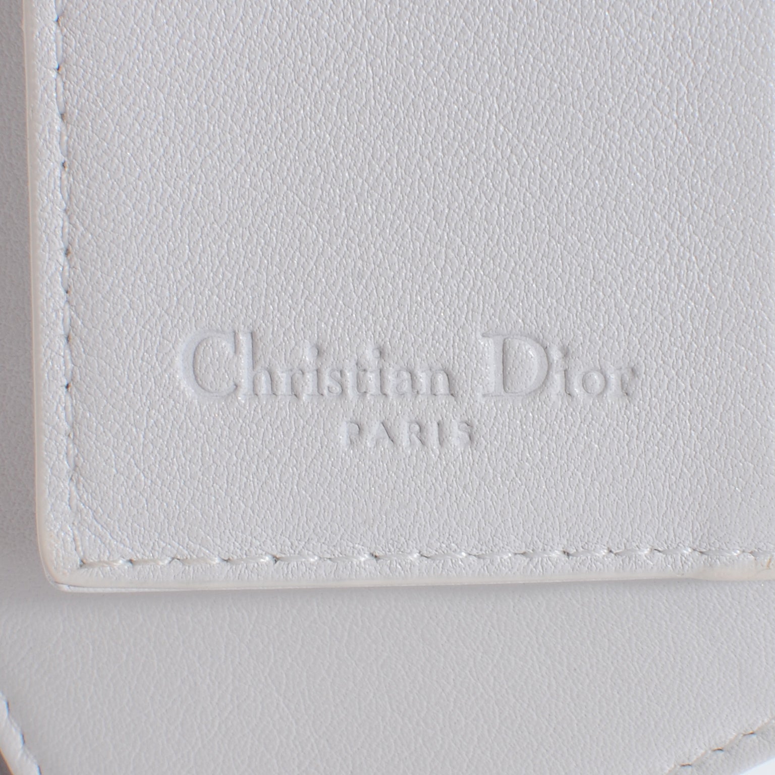 Christian Dior Leather Compact Wallet White 5 of 7