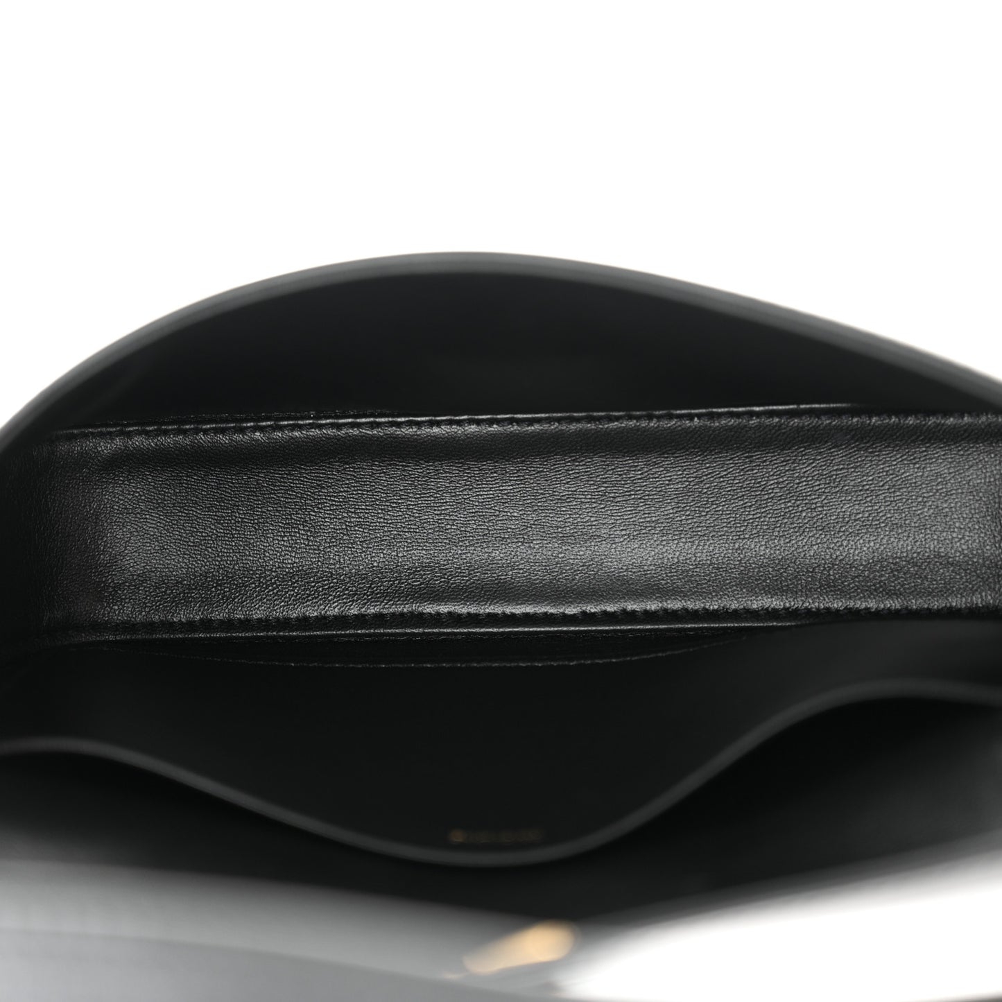 Shiny Calfskin Triomphe Shoulder Bag Black