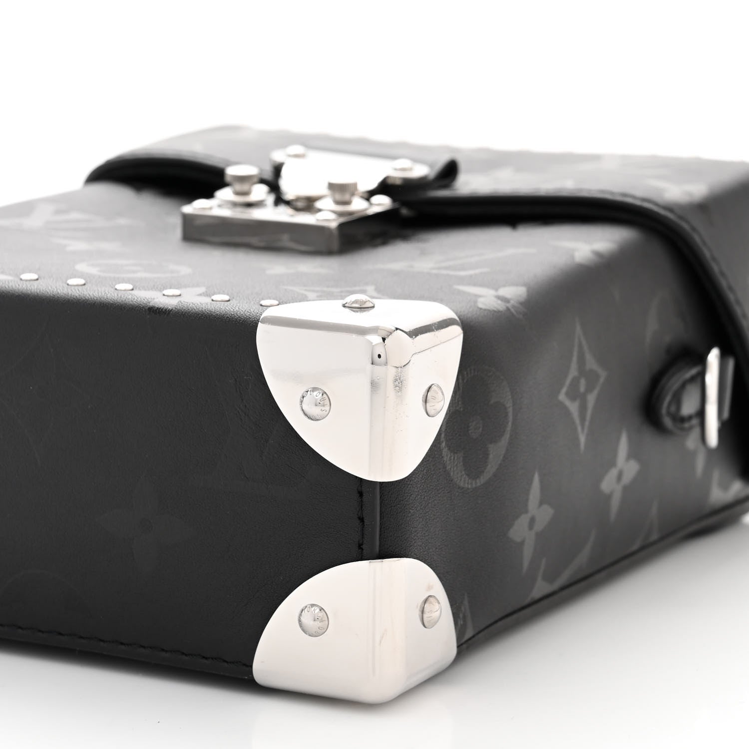 Louis Vuitton Calfskin Monogram Print Camera Box Black 9 of 11