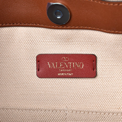 Valentino Garavani Canvas VLTN Print Large Tote Natural 6 of 9