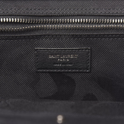 Saint Laurent Linen Calfskin Rive Gauche Tote Black 6 of 9
