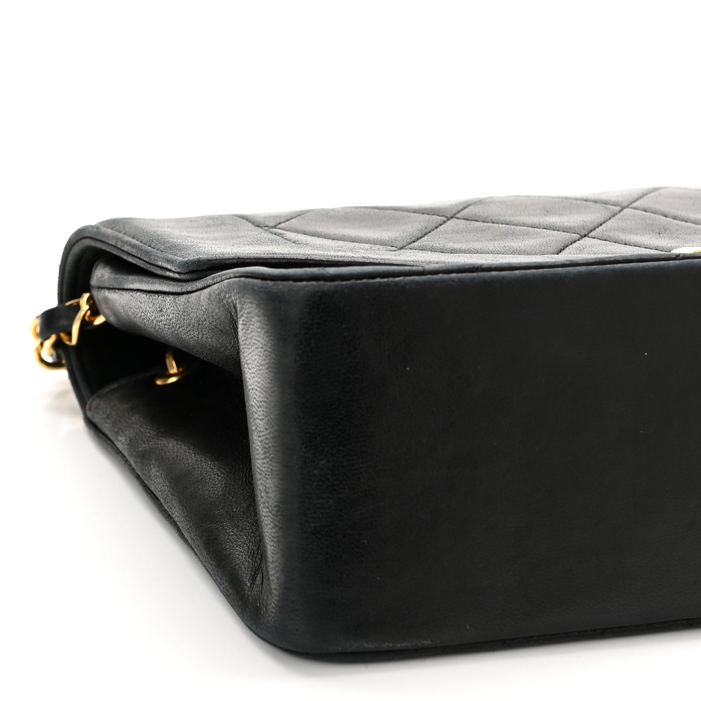 Lambskin Quilted Small Single Flap Black
