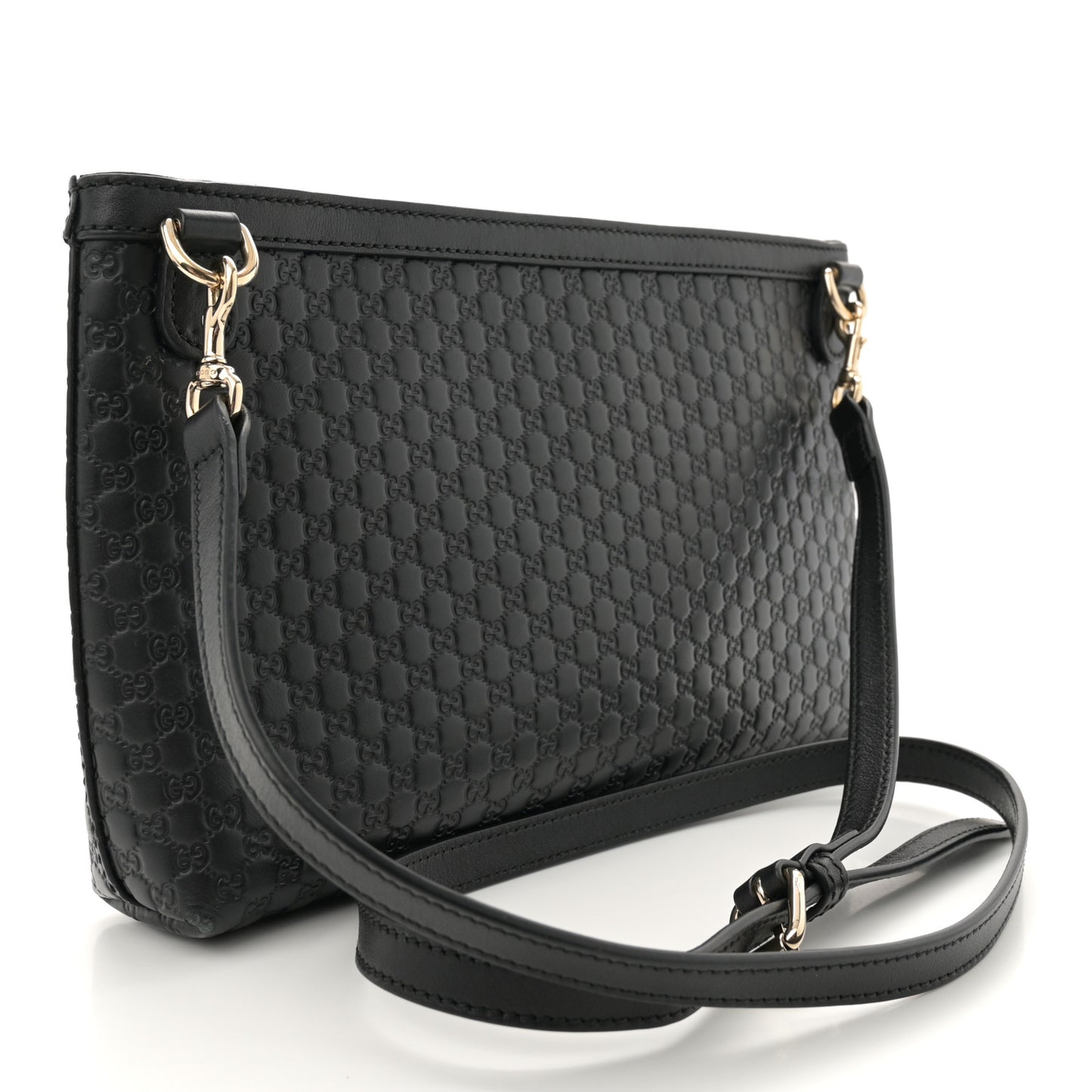 Microguccissima Flat Crossbody Black