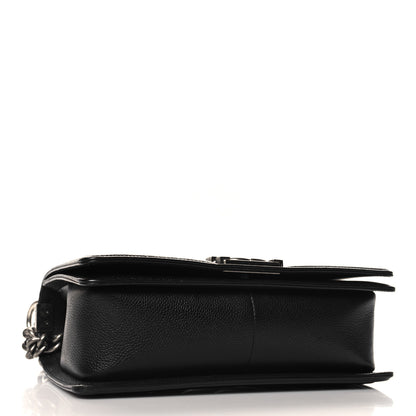 Chanel Caviar Chevron Quilted Medium Boy Flap Black 4 of 11