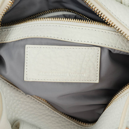 Alexander Wang Pebbled Lambskin Rocco White Pale Gold Hardware 6 of 8
