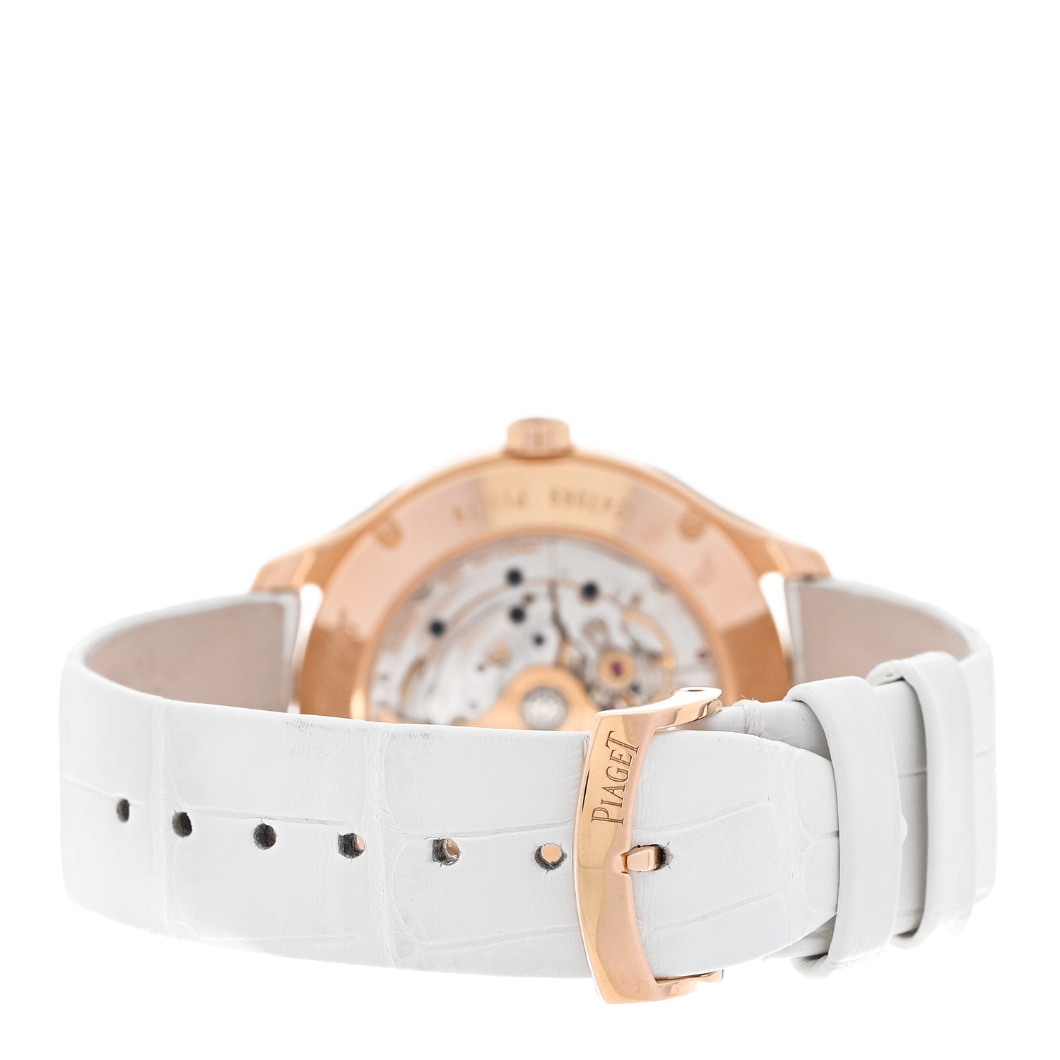 Piaget 18K Rose Gold Alligator Diamond Bezel 36mm Limelight Stella Automatic Watch Silver 3 of 6