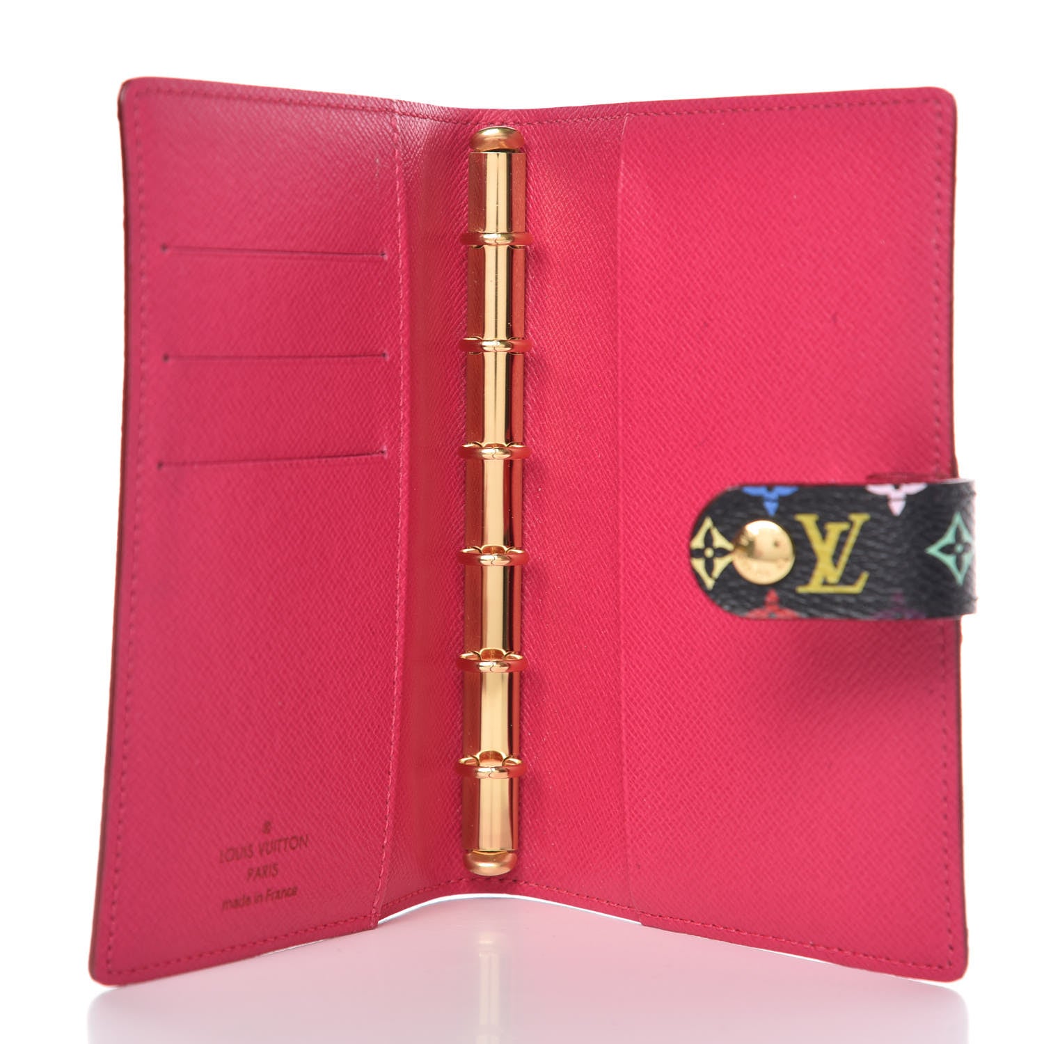 Louis Vuitton Monogram Multicolor Small Ring Agenda Cover Black Grenade 5 of 7
