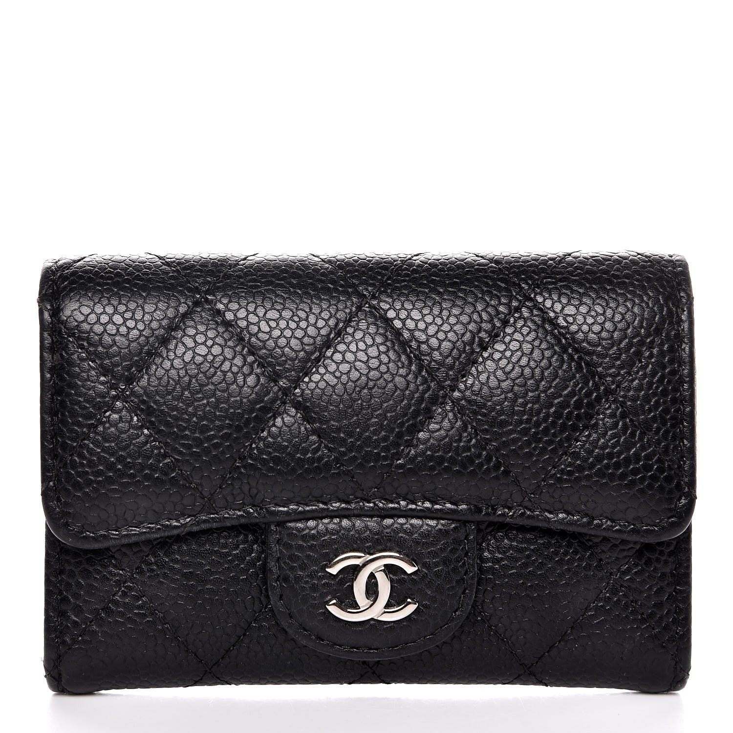 Chanel Caviar Quilted Flap Card Holder Black 1 of 8