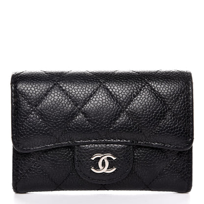 Chanel Caviar Quilted Flap Card Holder Black 1 of 8