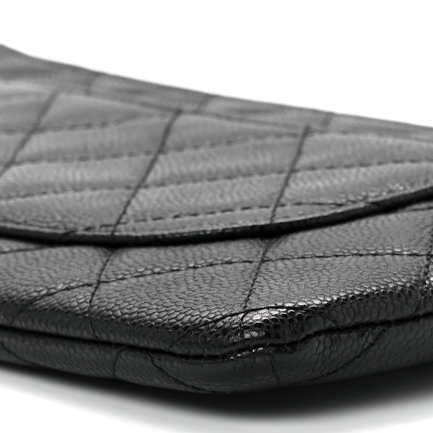 Chanel Caviar Quilted Double Zip Cosmetic Case Black 10 of 11