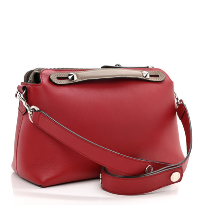Fendi Vitello Dolce 4 Color Medium By The Way Boston Bag Fragola Black Multicolor 5 of 15