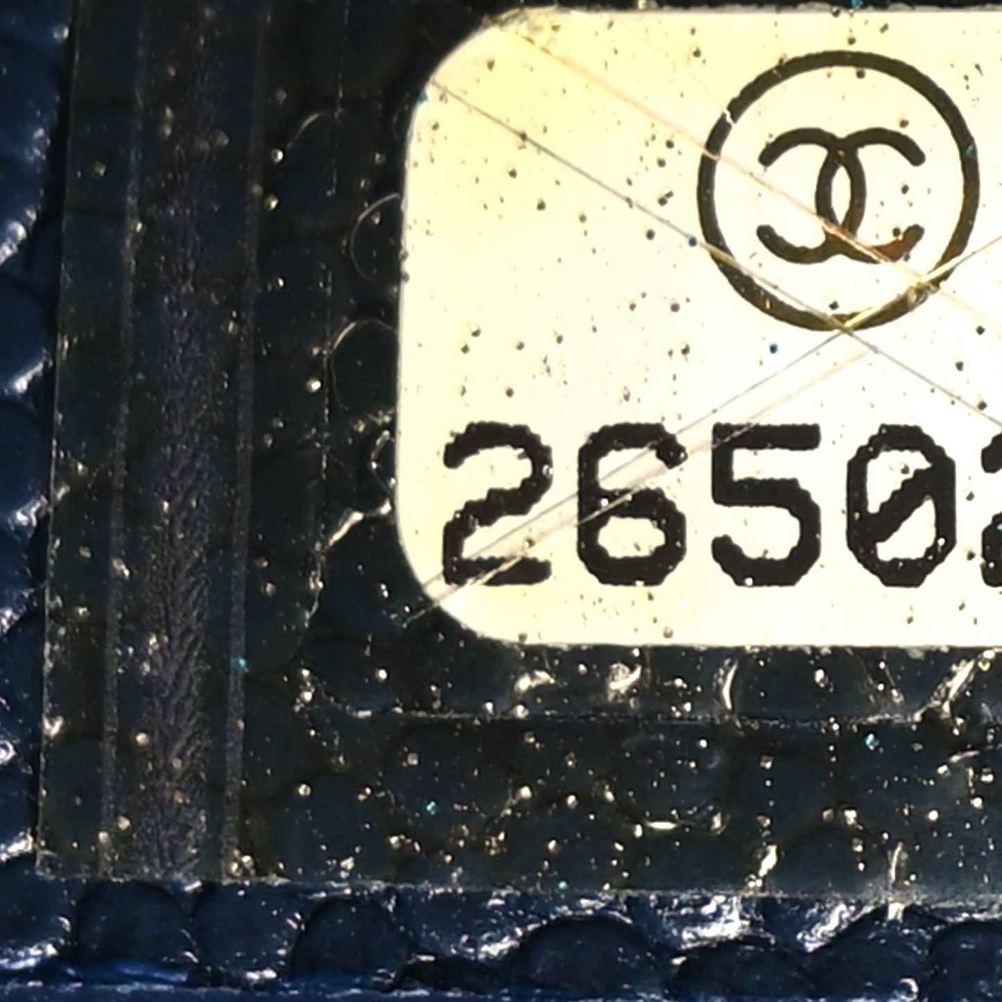 Caviar Quilted Large Cosmetic Case Navy