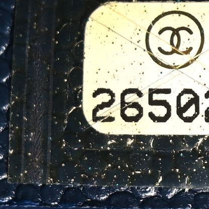 Chanel Caviar Quilted Large Cosmetic Case Navy 7 of 10