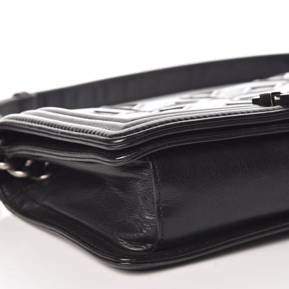 Chanel Calfskin Crystal Embossed Medium Boy Flap Black 9 of 11