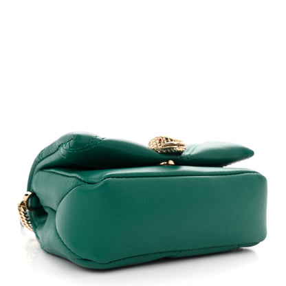 Bulgari Metallic Calfskin Serpenti Cabochon Micro Bag Emerald Green 4 of 10