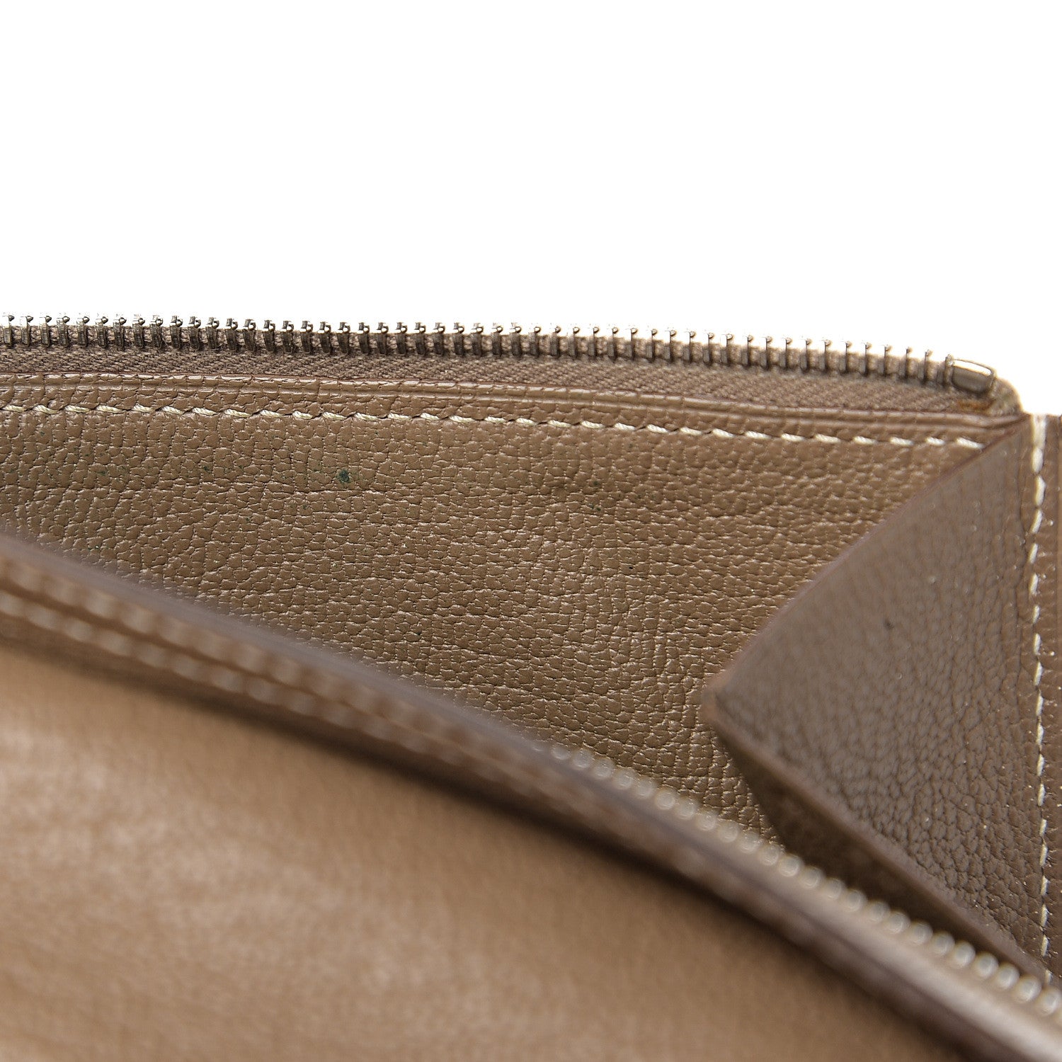 Hermes Chevre Mysore Bearn Gusset Wallet Etoupe 7 of 9