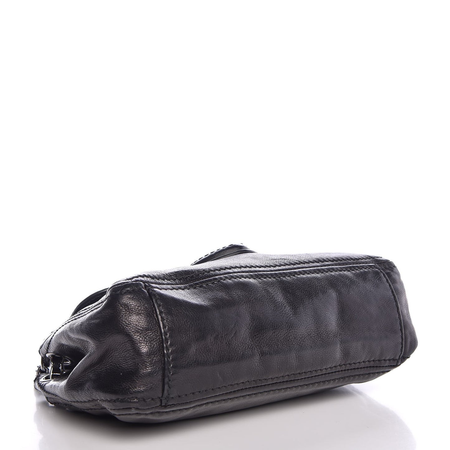 Vitello Shoulder Chain Bag Black