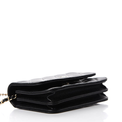 Chanel Caviar Quilted Mini Wallet On Chain WOC Black 4 of 11